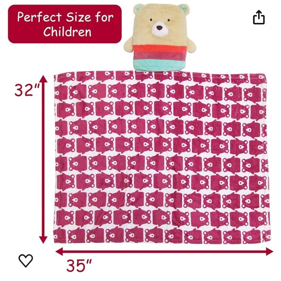 Kids Preferred Rise & Shine Sleepy Stuffs - Plush Stuffed Animal Blanket -Bear - Picture 6 of 6